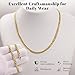 WomenGifts 5mm Cuban Link Chain Necklace for Women, 18 Inch Medium Width Long Gold Chain, Trendy Simple 14K Gold Plated Stainless Steel, Non Tarnish Everyday Layering Fashion Jewelry, Gift for Her