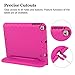 AVAWO Kids Case for iPad 9.7 2017/2018 & iPad Air 2 with Built-in Screen Protector - Light Weight Shock Proof Convertible Handle Stand Friendly Kids Cover for 9.7 iPad 5th & 6th Gen, Magenta/Rose