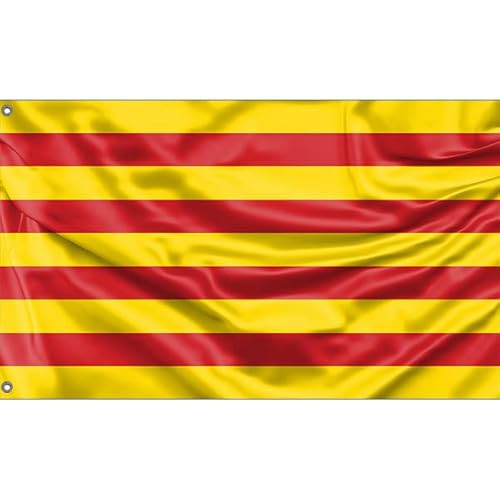 Bandera de Senyera Cataluña | Diseño único (90 x 150 cm)