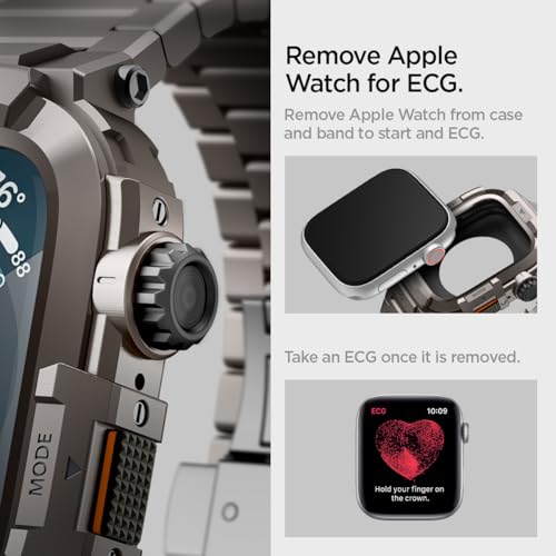 Spigen Metal Armor Pro for Apple Watch Series 9/8/7 45mm Band with Case - image 4