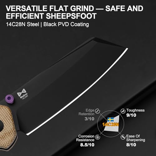 Image of Kizer Madrac Pocket Folding Knife, 3.05 inch 14C28N Blade, Button Liner Lock
