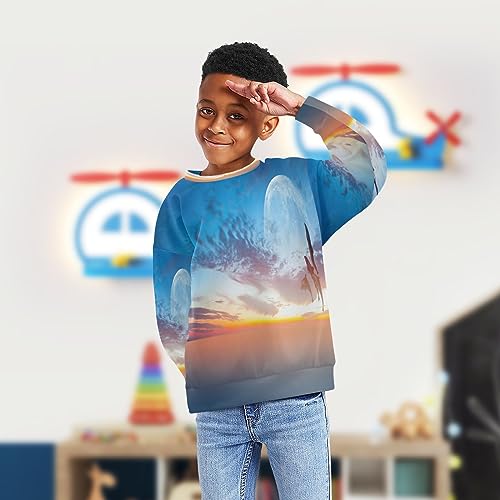 Jumping Dolphins Sea Boy Girl Sweatshirt Toddler Crewneck Pullover Sweater Long Sleeve Fall Winter Clothes4