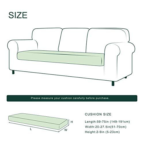 Image of Chunyi Jacquard Polyester Spandex Cushion Slipcover (Sofa Cushion, Dark Cyan)