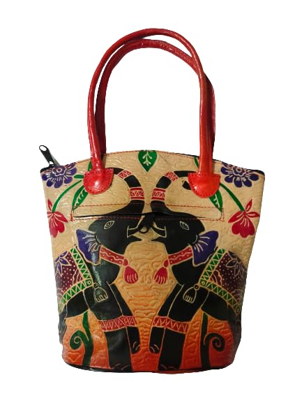 CLASSIQUE Shantiniketan Pure Leather Traditional Printed Handbag Medium Batua Purse for Women Block Print (B0CNNHVPBY) Amazon Price History, Amazon Price Tracker