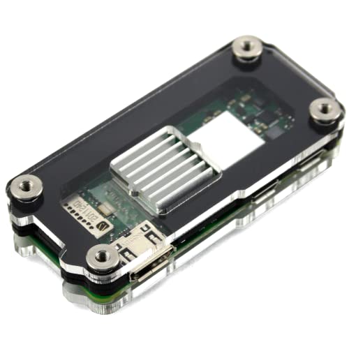 C4Labs Zebra Zero Heatsink Case For The Raspberry Pi Zero 2 - Single Pack, Black Ice #TOP1