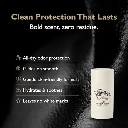 Image of Natural Deodorant for Men - Extra Strength Odor Protection, Aluminum Free & Paraben Free - 2.6 oz, Saffron Ember