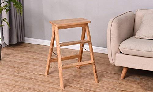 Taburete de escalera plegable en madera maciza para el hogar 4
