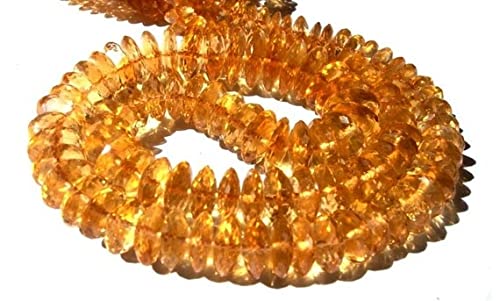Citrine perles rondelles facettées allemandes 7-14mm pour bijoux