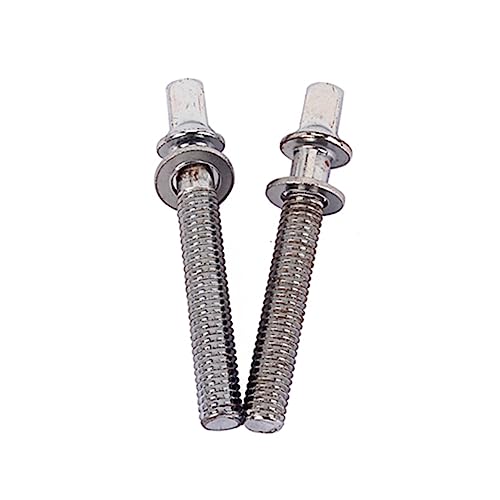 6 piezas de tornillos de montaje para tensores de tambor con arandelas, sujetadores de acero inoxidable para accesorios de caja, bombo y batería, piezas de repuesto esenciales para músicos miniatura 3