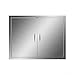 CO-Z Outdoor Kitchen Doors, 304 Brushed Stainless Steel Double BBQ Access Doors for Outdoor Kitchen, Commercial BBQ Island, Grilling Station, Outside Cabinet, Barbeque Grill, Built-in (31" W x 24" H)