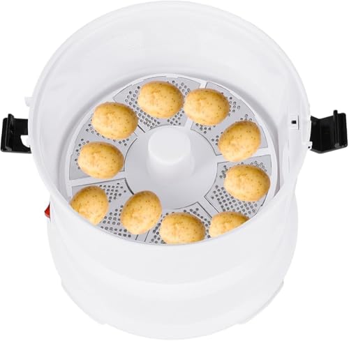 DFANCE Commercial Electric Potato Peeler Machine,85W Electric Potato Peeler Automatic Peeling Machine One-button Drive Automatic Peeler Spinner 2.2Lbs Potato Peeling Machine for Kitchen
