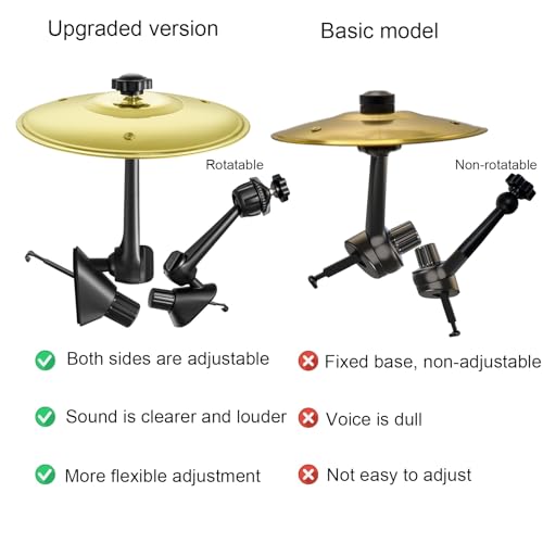 Mini Car Drum Cymbal For Car Air Vent (Gold) – Crash Cymbal Dashboard Ornament Accessory for Musicians, Drummers, Music Lovers – Funny Auto Interior Gift for Men Women Teens (2PCS Gold) by Gadinan - Used condition - Image 7