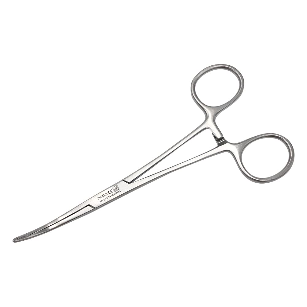 Amazon.co.jp: アズワン nopa ペアン止血鉗子 無鈎 曲 140mm AA 215/14
