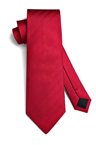 Image of HISDERN Mens Striped Tie and Pocket Square Set Necktie for Men | soft smooth texture, wrinkle-free, neat hand-tied knot, gifting ready, regular 3.4 width, coordinated look, business wedding
