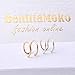 BenittaMoko Set of 2 Ear Cuffs for Upper Ear Cartilage, No Piercing Needed, Fake Piercing, Faux Body Jewelry, Sterling Silver 925 (Gold and Silver, Set of 2 cuffs || + ||)
