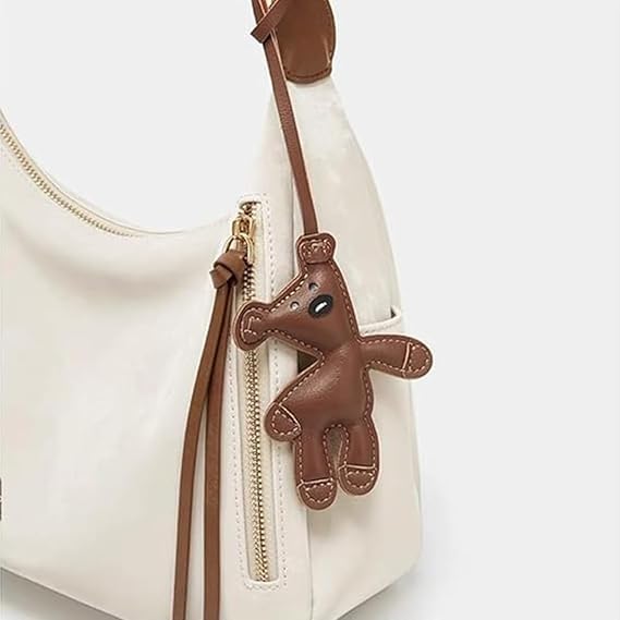 Image of Mini Backpack Keychain for Women & Girls | Cute PU Leather Purse Charm Keyring with Wrist Strap & Metal Hook | Fashion Bag for Handbags, Backpacks, Car Keys & Accessories