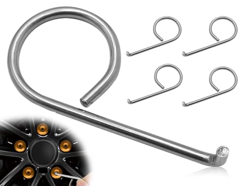 ZoeTekway 4 Stück Radschrauben Kappen DeInstallationwerkzeug,Radmutterkappen Abziehhaken Werkzeug,Kappenzieher,Felgendeckel Zange,für Installation und DeInstallation Radschraubenkappen