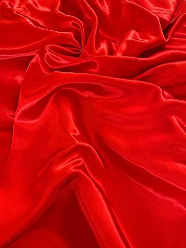 Novato Textiles Silky Satin Liquid Fabric Plain Luxury Craft Dressmaking Fabric 60'' Wide (Black, 1 Meter pre Cut)