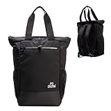 DITCHIL Mochila Trail Bag Urban,Convertible en Tote Unisex, Bolsa Urbana y de Gimnasio, Nylon Técnico Resistente, Uso Diario y Deportivo (Negro)