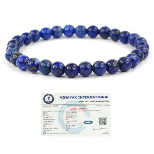 Image of Reiki Crystal Products Certified Natural Crystal Stone Bracelet 6 mm Round Beads for Men and Women | Premium Gemstone Jewellery Collection | Reiki Charged | Multiple Stone Variants Available
