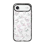 CASETiFY インパクト iPhone Air ケース [MagSafe対応/薄型 軽量/耐衝撃] - Ribbon Bunnies - クリア ブラック