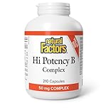 Natural Factors Vitamin B Complex 50 mg, VALUE SIZE, 210 Capsules, Enhances Energy Levels, Full Spectrum B Vitamin, Proudly Canadian