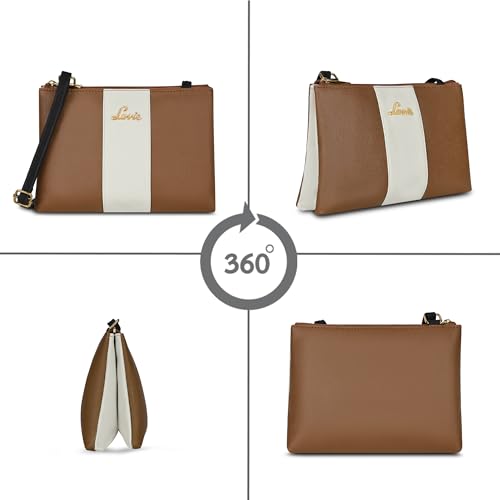 Image of Lavie Women's Lynn 2C Colorblock Crossbody Sling Bag | Top Zip Sling Bag | Ladies Purse Handbag | Gift for Women