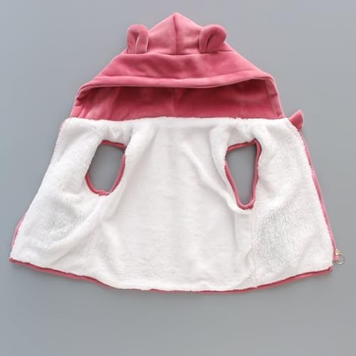 WISREMT Toddler Baby Boys Girls Winter Outfits 3 Pieces Fleece Hooded Vest Long Sleeve Cartoon Jacket and Pants Sets2