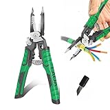 LAOA Needle Nose Pliers Electrician Pliers Wire Stripper Wire Stripper Tool,9-in-1 Multifunctional for Clamping,Tightening Screws,Stripping Wires,Cutting Cables,Iron Wires with 1pc blade