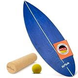 DH FitLife Tabla de Equilibrio de Madera, Balance Board con Rodillo y Bola
