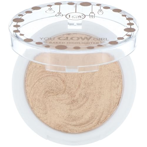 J.CAT BEAUTY You Glow Girl Baked Highlighter - Twilight, Cream, Unisex, Face Shaping Makeup, Shimmery