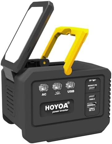 HOYOA 150W Power Inverter Compatible with Dewalt 20V Battery, DC 20V to AC 110-120V, Portable Power Inverter Charger Adapter USB-C & USB-A & AC Outlet, for Camping & RV Use