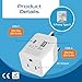 Ceptics UK adapters for travel to London, Hong Kong, Ireland - USB-A + USB-C & USA Input - Type G Adapter Grounded - Ideal for Phone, Laptop, Cameras