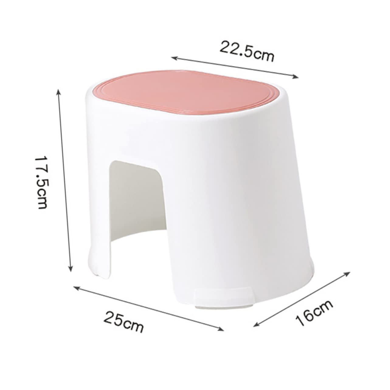 HANABASS 2pcs Bathroom Stool Nonslip Toilet Foot Stool for Optimal Squatting Position Stackable Design for Home Use Safe and Easy to Clean
