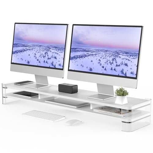 Fenge acrylic dual monitor stand riser