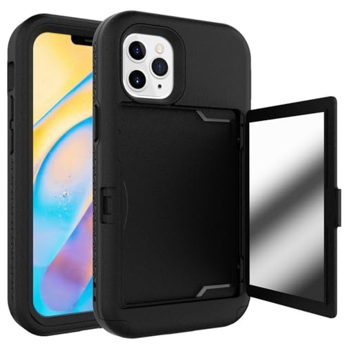 Coque de telephone avec miroir cache Noir antichoc robuste