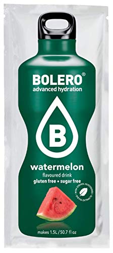 Bolero Bebida Instantánea sin Azúcar, Sabor Sandía - Paquete de 12 x 9 gr - Total: 108 gr