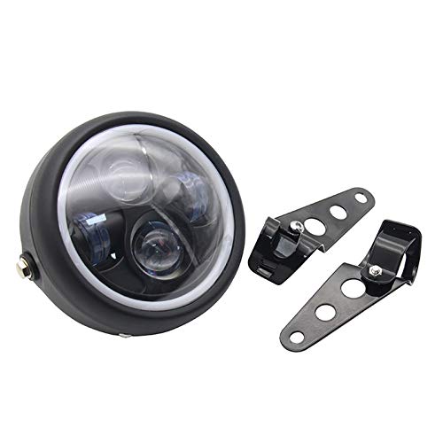 Phare de Moto LED 6.5" Rond avec Feu DRL et Ampoule HiLo Intégrée