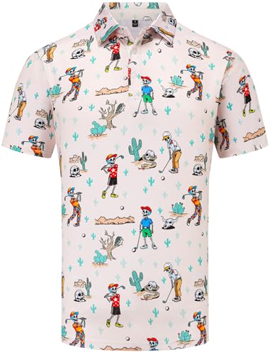 Camisetas Polo para Hombre de Golf, Secado Rápido y Transpirable, Estilo Casual con Estampado Divertido miniatura 2