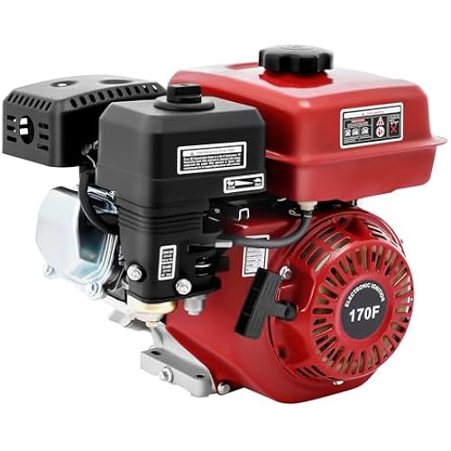 7.5HP 4 Stroke Gas Engine Motor, 212CC Horizontal OHV Pull Start 3600Rpm Industrial Grade Gasoline Powered Multi-Use Engine Portable Low Noise Single Cylinder Air Cooled Motor