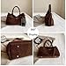 WANWEN Bolso de Serraje Marrón Mujer Ante Imagen de WANWEN Bolso de Serraje Marrón Mujer Ante