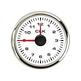 ELING 52mm Clock Gauge 12-Hour Format with 8 Colors Backlight 12V 24V for Auto Truck