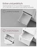 SONGMICS Sideboard Badschrank mit 4 Schubladen u. 1 Schrank-Abteil aus Holz weiß - 8