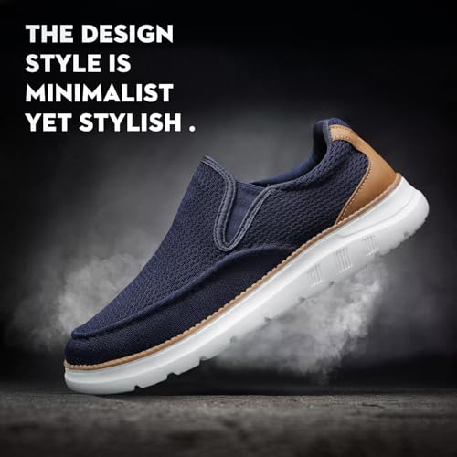 Image of Mens Boat Shoes Casual Loafers Slip On Walking Dress Sneakers Mesh Business Oxfords Work Lightweight Soft Sole