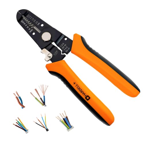 Image of Wire Stripper, HARDELL+ 5 in 1 Multifunction 7.5 inch Wire Stripper Tool with Hidden Spring for 10-20 AWG, Professional Wire Strippers Electrical for Stripping, Cutting, Crimping, Clamping, Looping