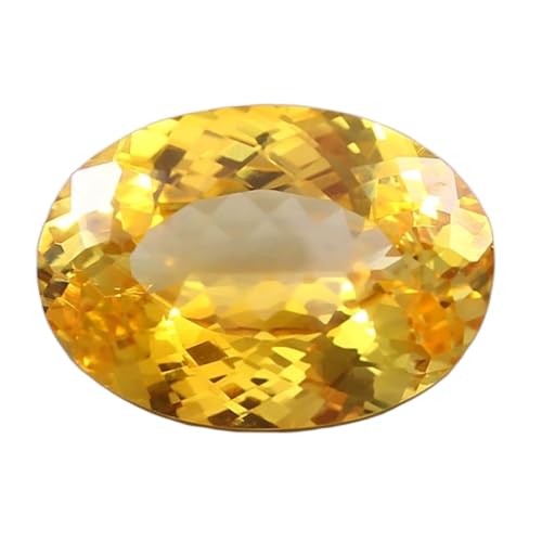 Pierre gemme pour fabrication de bijoux : Saphir jaune Ceylan 14x11mm en vrac