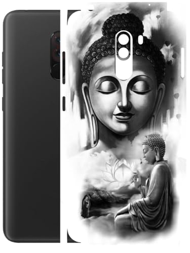 Image of AtOdds - Full Body Back Screen Guard Protector Film - Lamination Wrap Skin Sticker Compatible with Poco F1 | Scratchproof Matte Finish (Buddha)