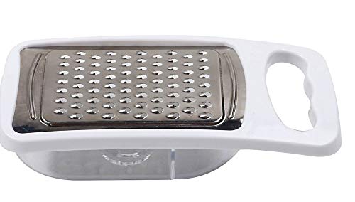 Vetrineinrete® Grattugia per Formaggio a Scaglie grattaformaggio con vano Contenitore vaschetta raccogli Formaggio a 2 Scomparti da Cucina Ristorante 98718 D72