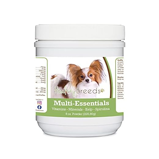 Healthy Breeds Papillon Multi-Essentials Powder for Dogs - an Ideal Supplement of Vitamins, Minerals & Antioxidants for Your Dog - 8 oz