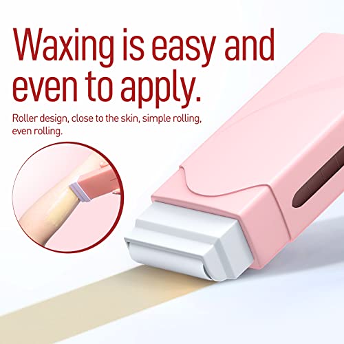 Waxfans Roll On Wax Kit,At Home Waxing Kit For Women ，Easy Rolling Wax Roller ，Wax Warmer For Hair Removal,Wax Roller Kit #TOP2